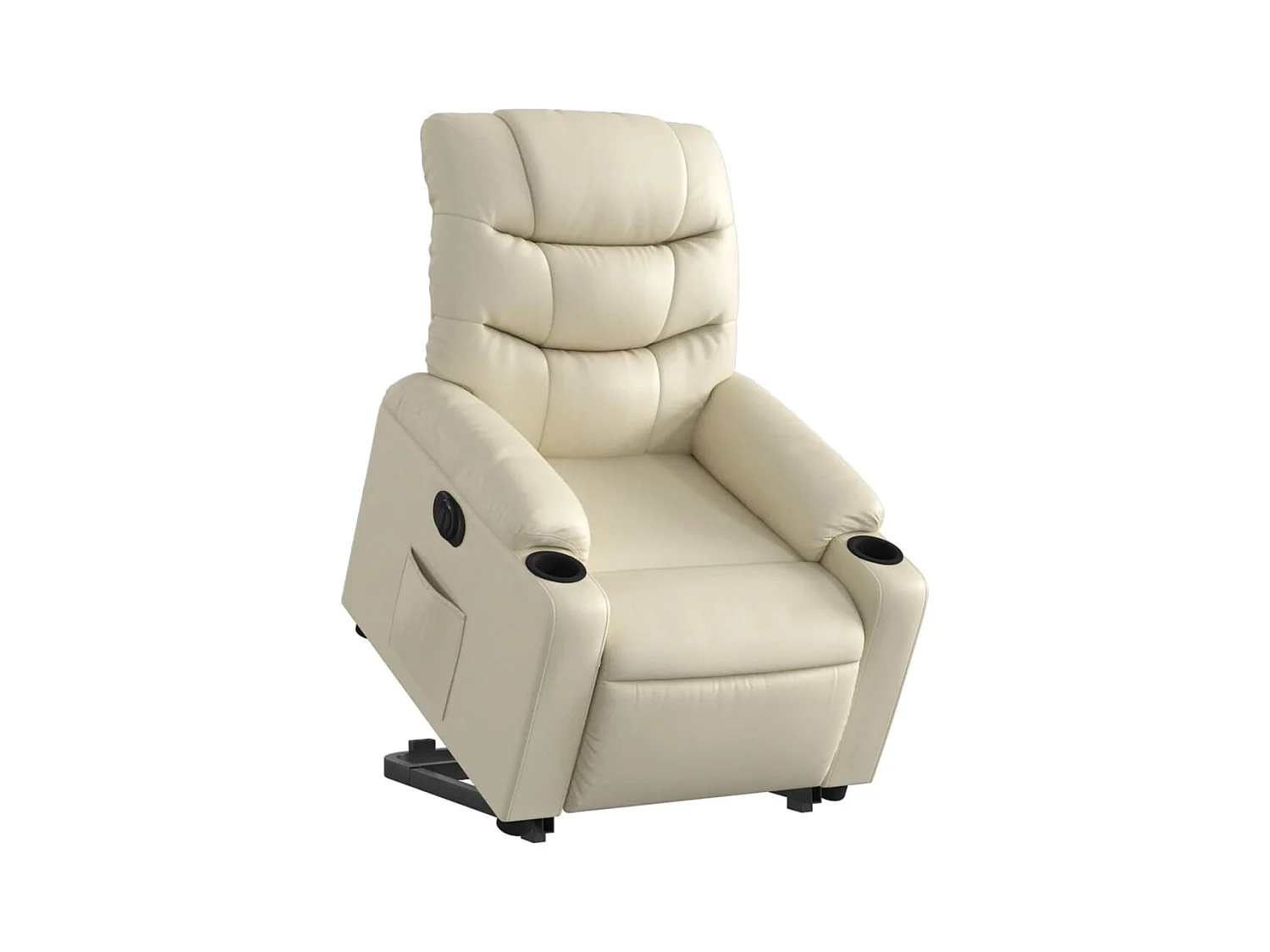 Fauteuil relax TV fonction PVC crème 75.5 x 93 x 99.5 cm DEC028258