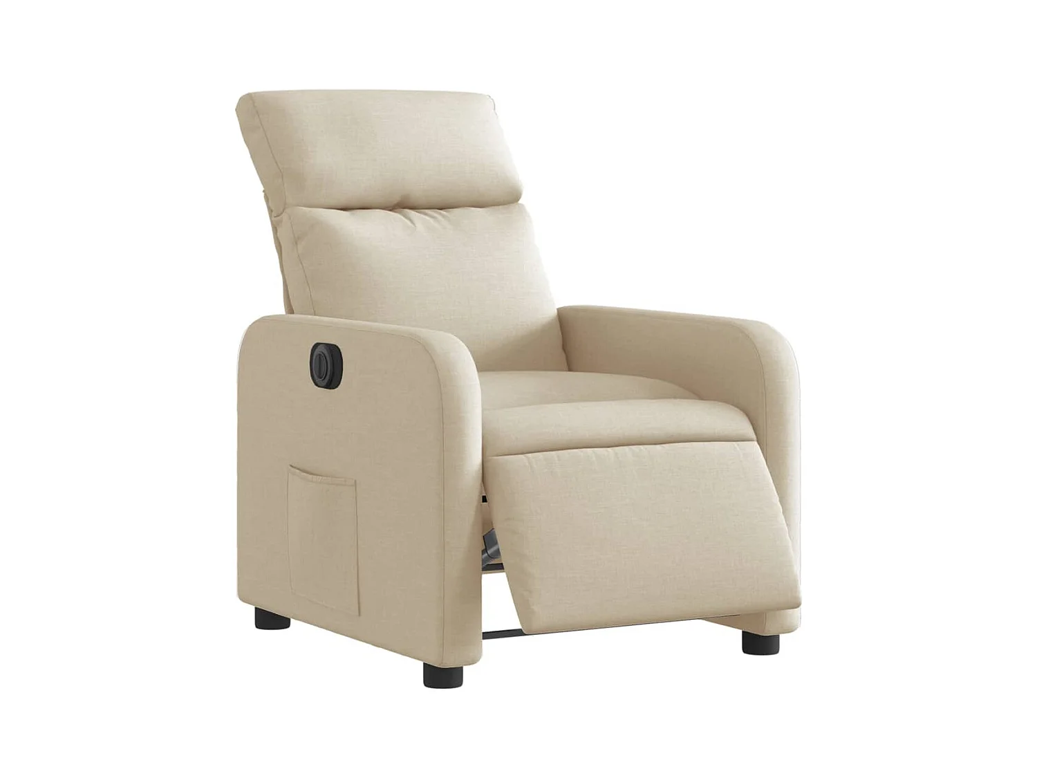 Fauteuil relax TV fonction tissu crème 66 x 89.5 x 95.5 cm DEC028277