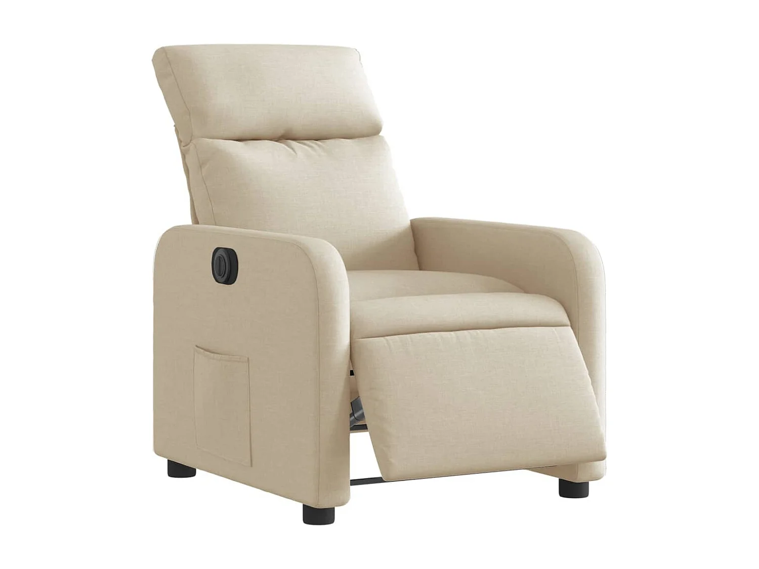 Fauteuil relax TV fonction tissu crème 66 x 89.5 x 95.5 cm DEC028277
