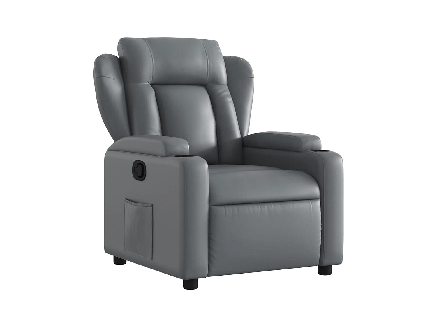 Fauteuil relax TV rembourrage PVC grise 77 x 94.5 x 100 cm DEC027978