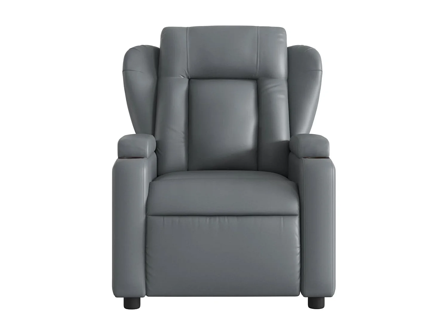 Fauteuil relax TV rembourrage PVC grise 77 x 94.5 x 100 cm DEC027978