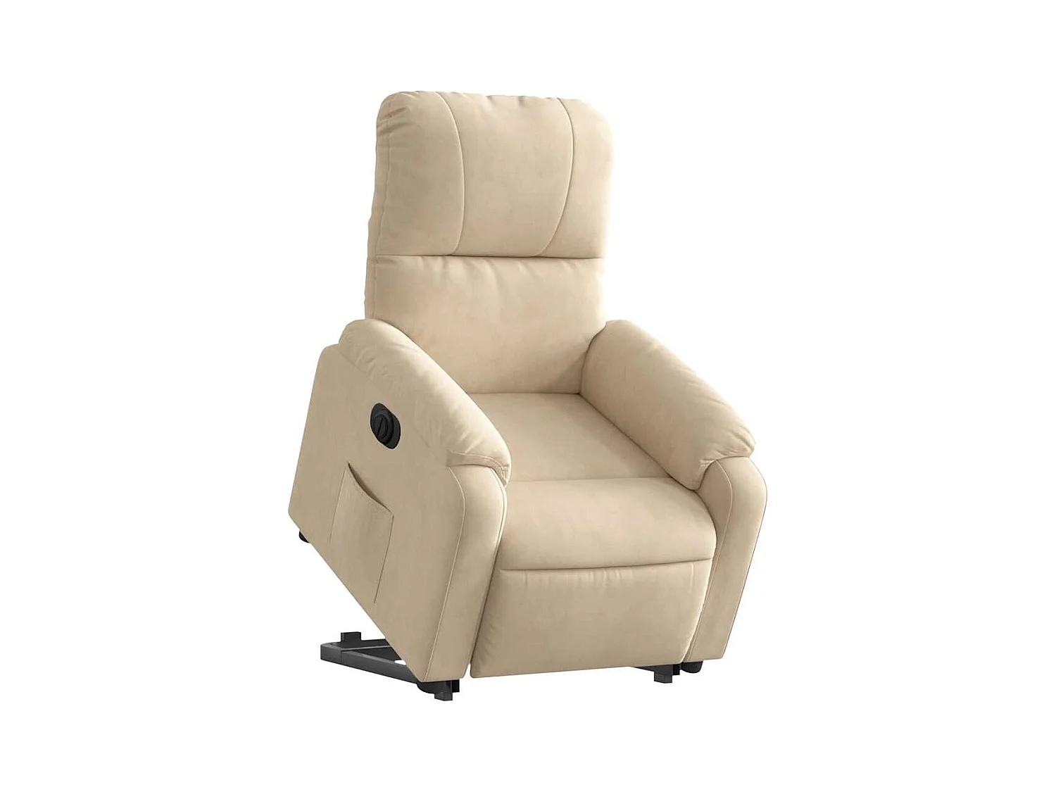 Fauteuil relax TV fonction tissu crème 75 x 89.5 x 103.5 cm DEC028294