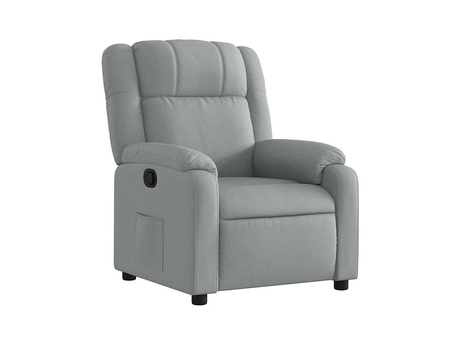 Fauteuil relax TV rembourrage tissu grise 77 x 95 x 99 cm DEC027897