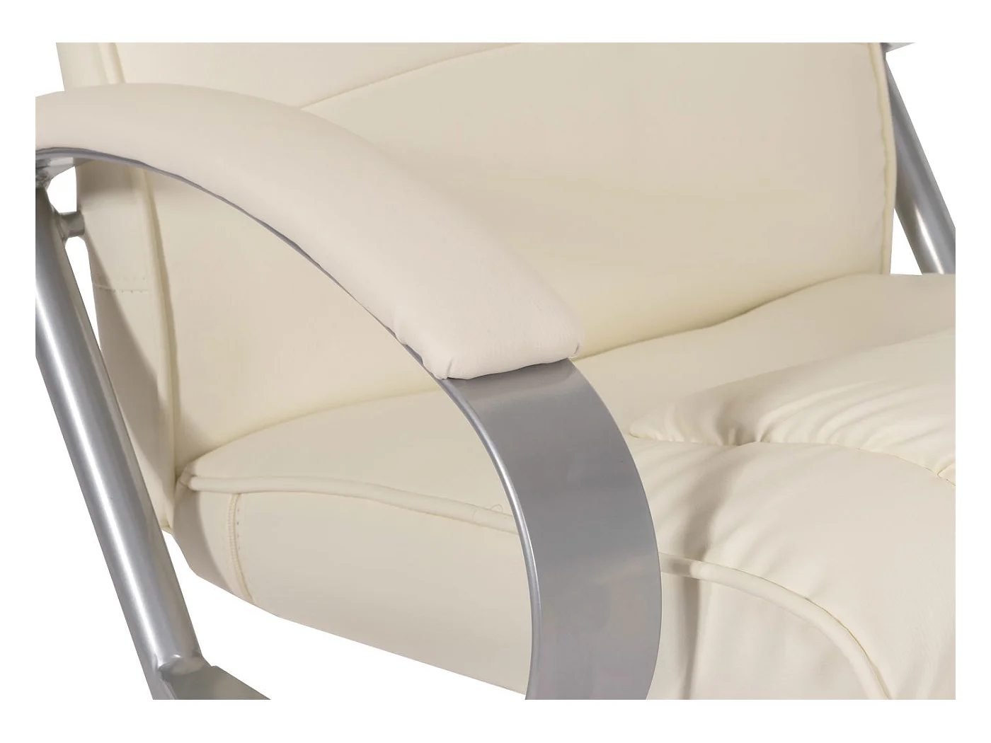 Fauteuil tv relaxation avec PVC blanche 70 x 43 x 80 cm 04_0006894