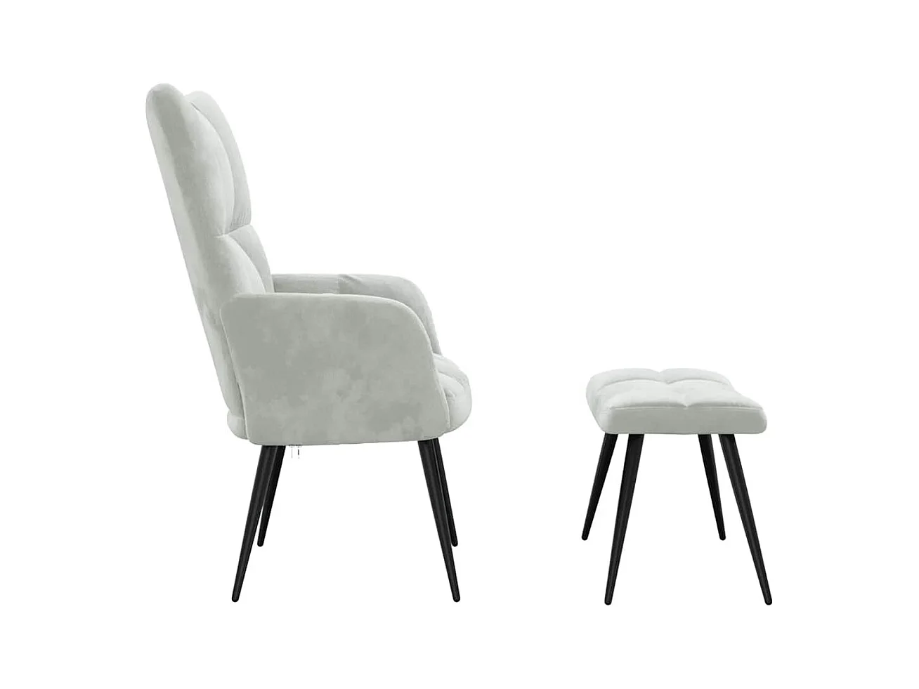 Fauteuil lounge chaise de grise 61 x 70 x 96.5 cm DEC026579