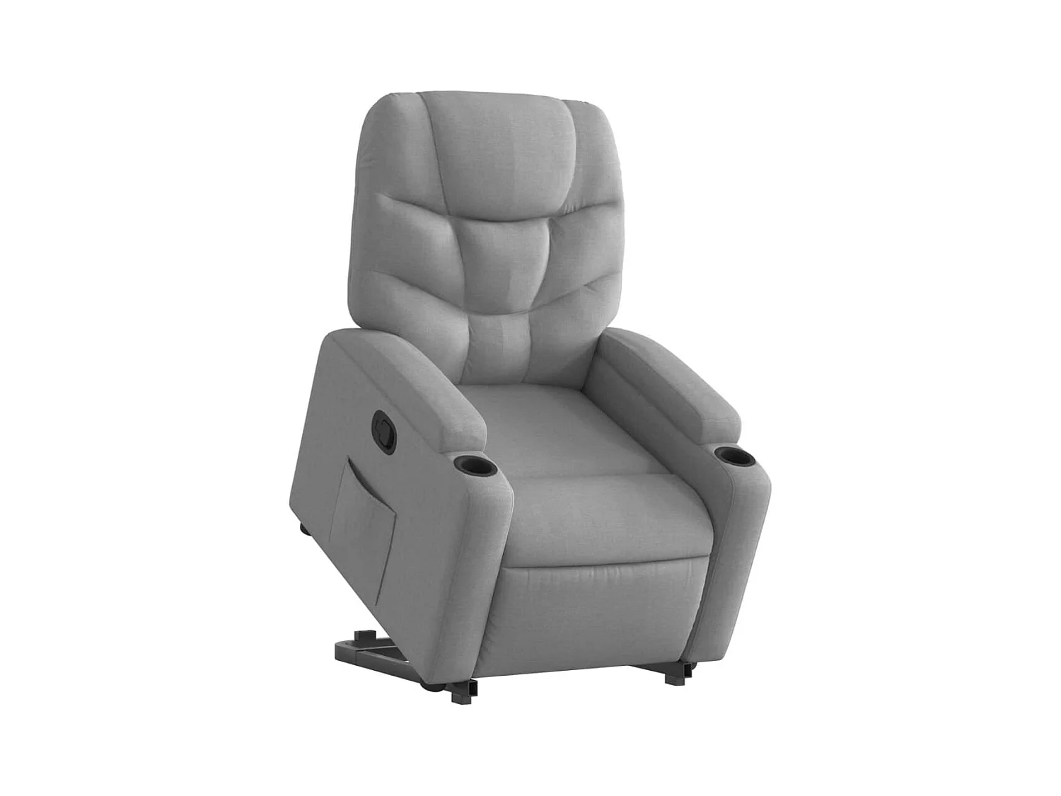 Fauteuil relax TV rembourrage tissu grise 74 x 89 x 100 cm DEC027899