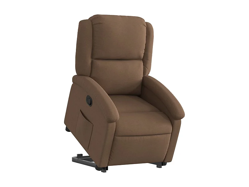 Fauteuil relax TV rembourrage tissu marron 71 x 86.5 x 99.5 cm DEC028044