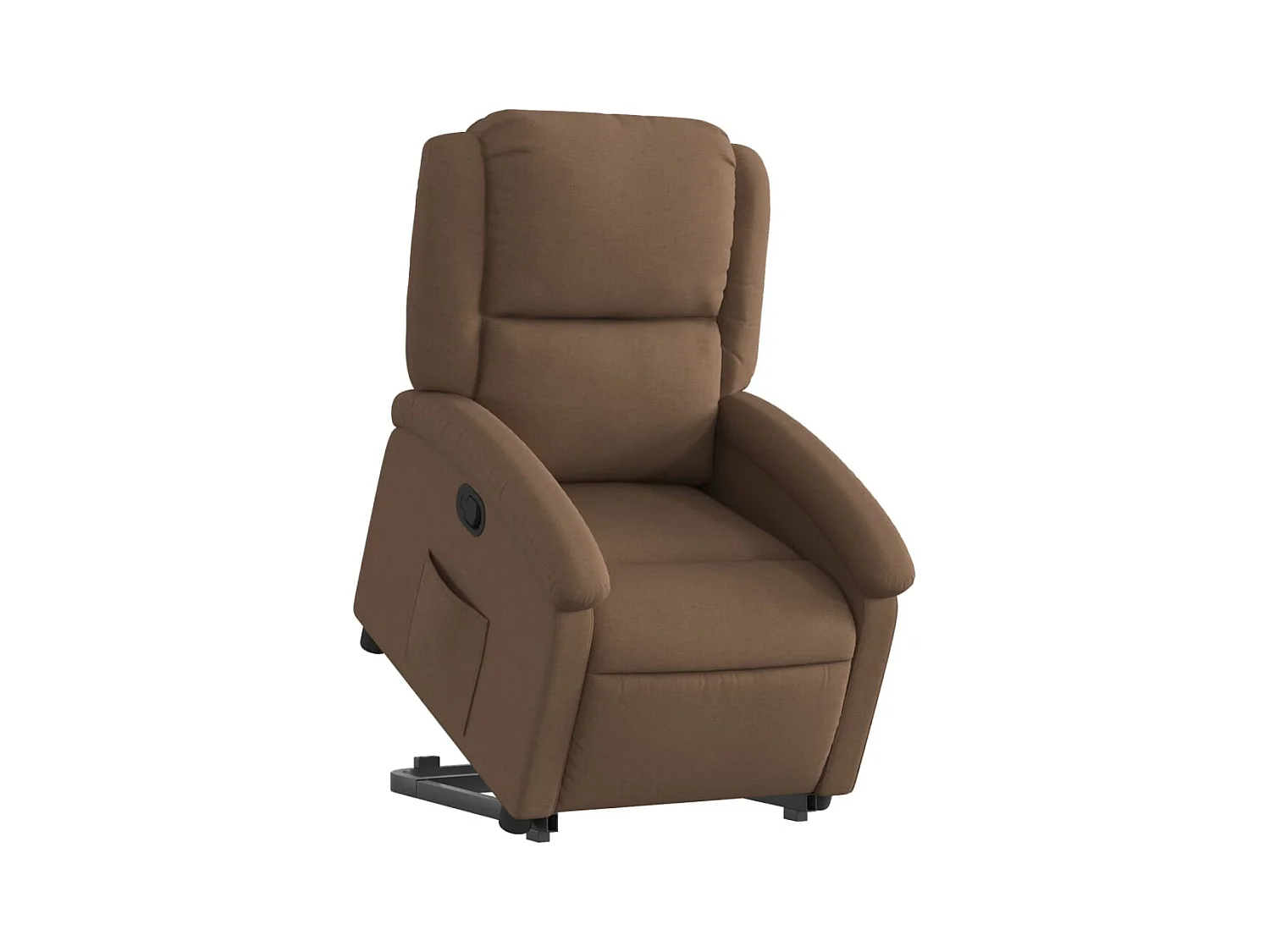 Fauteuil relax TV rembourrage tissu marron 71 x 86.5 x 99.5 cm DEC028044