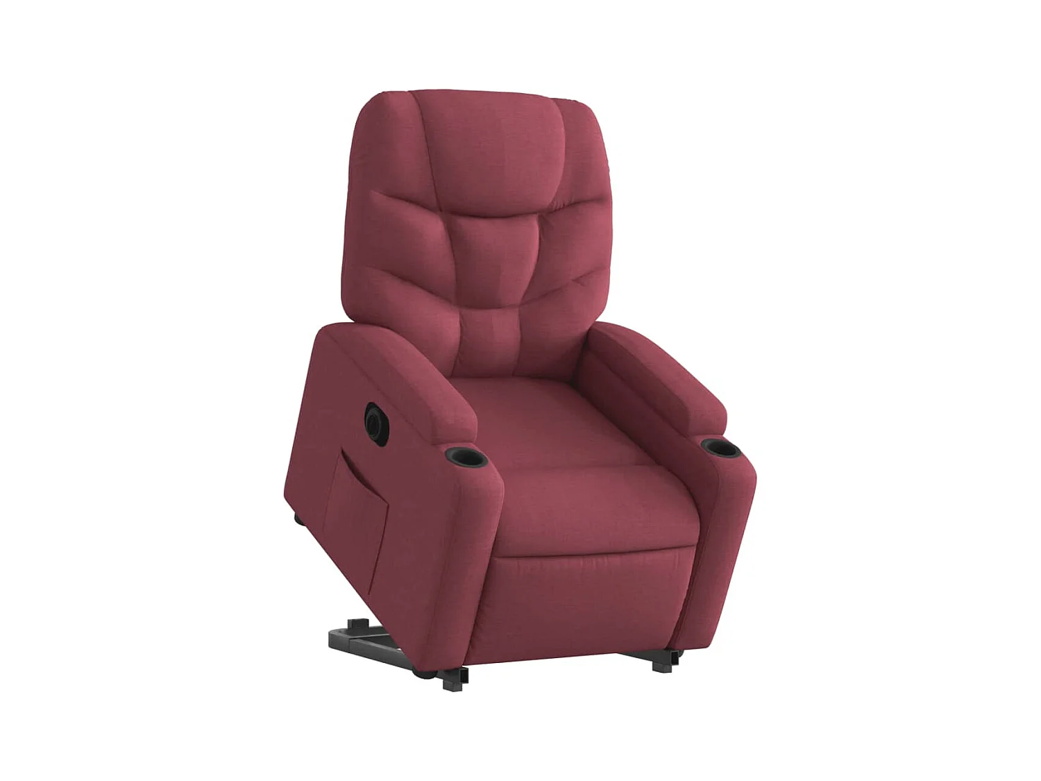 Fauteuil relax TV fonction tissu bordeaux 74 x 89 x 100 cm DEC028546