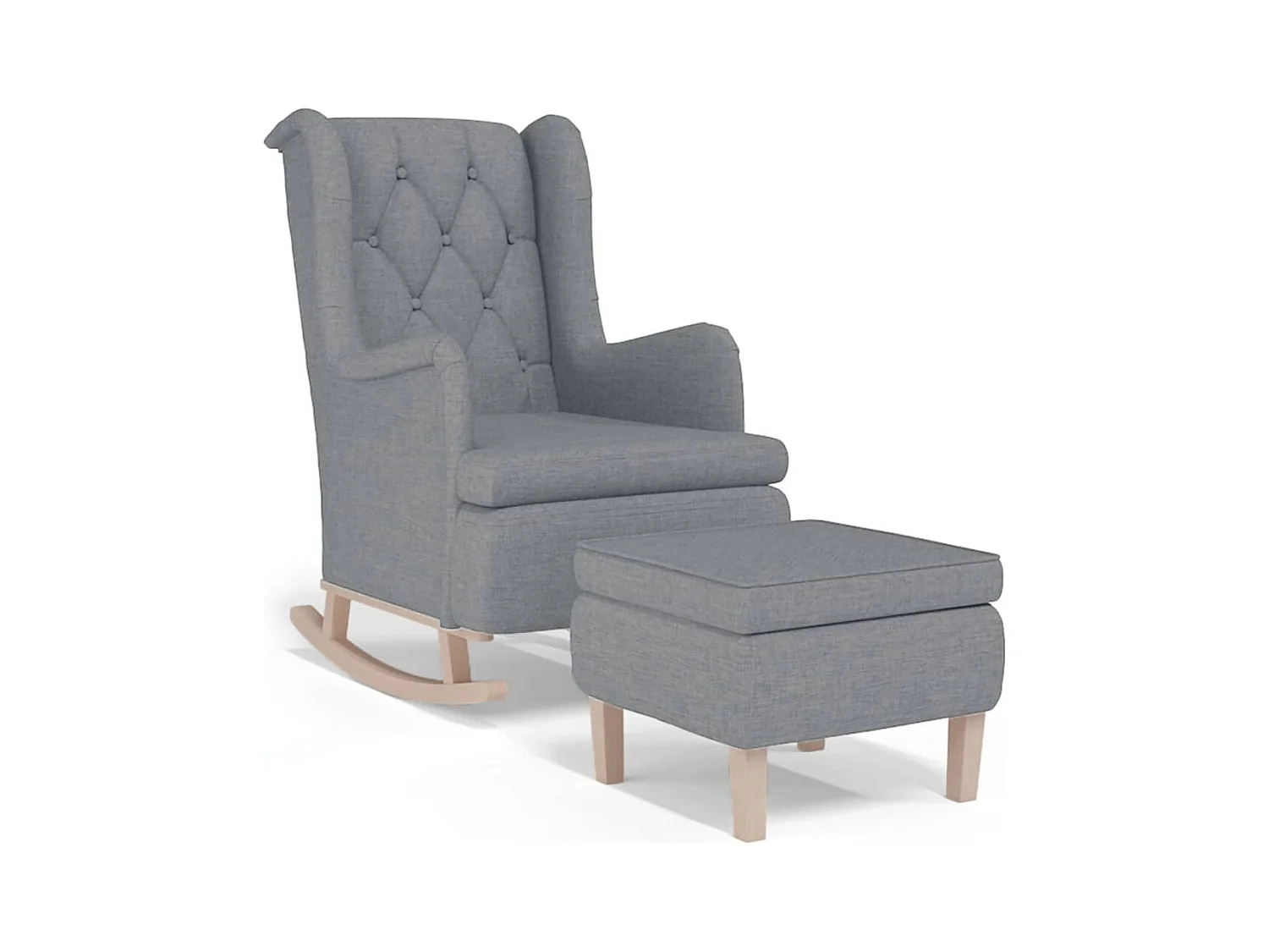 Fauteuil lounge design moderne tissu grise 65 x 91 x 100 cm DEC026828