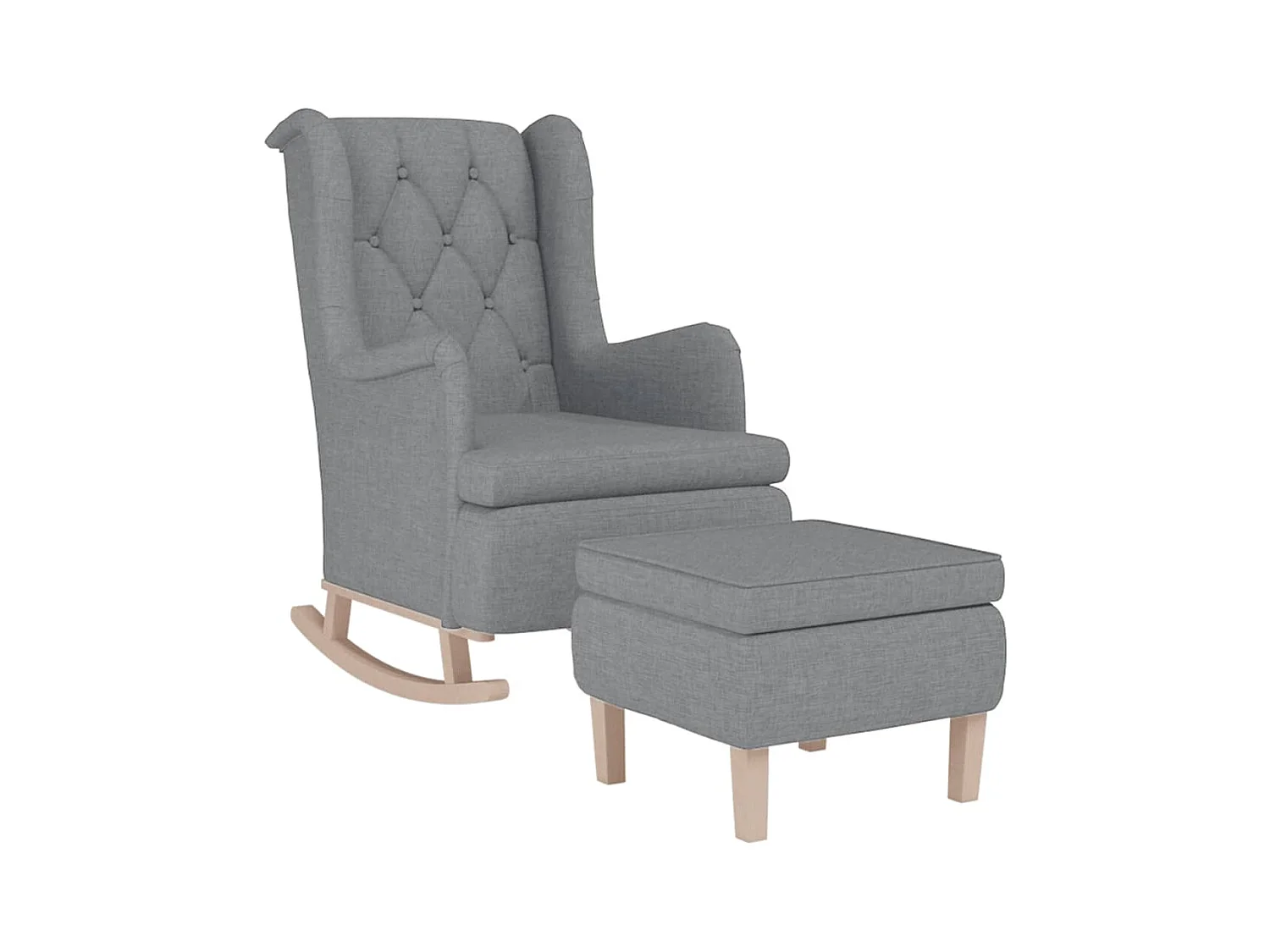 Fauteuil lounge design moderne tissu grise 65 x 91 x 100 cm DEC026828