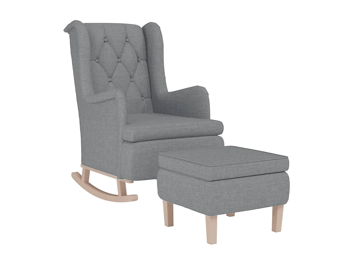 Fauteuil lounge design moderne tissu grise 65 x 91 x 100 cm DEC026828