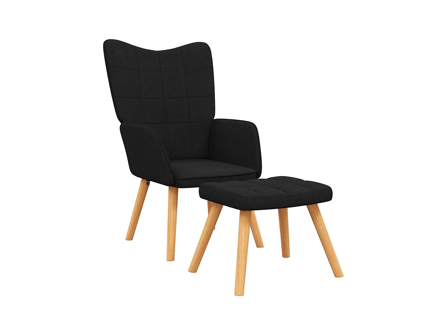 Fauteuil lounge chaise de bois marron 61.5 x 69 x 95.5 cm DEC026608