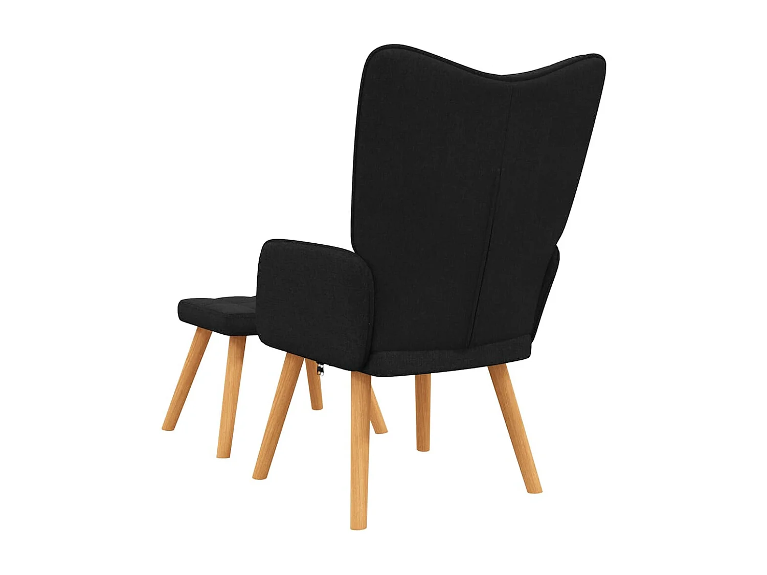 Fauteuil lounge chaise de bois marron 61.5 x 69 x 95.5 cm DEC026608