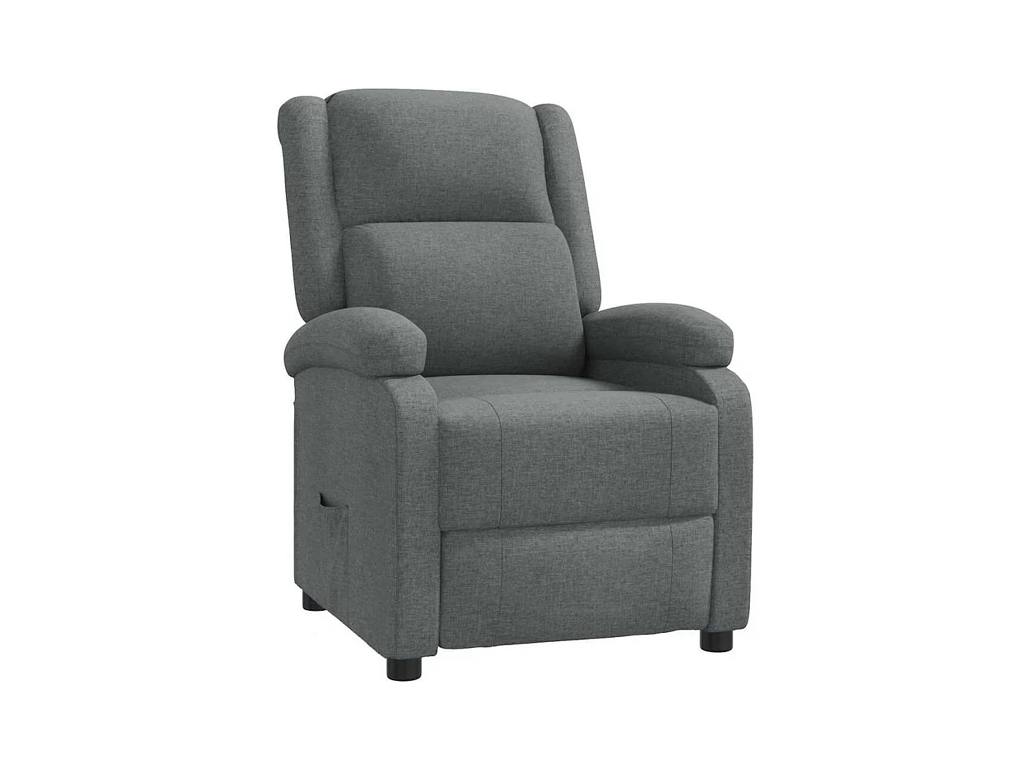Fauteuil relax TV rembourrage tissu grise 70 x 93 x 98 cm DEC027940