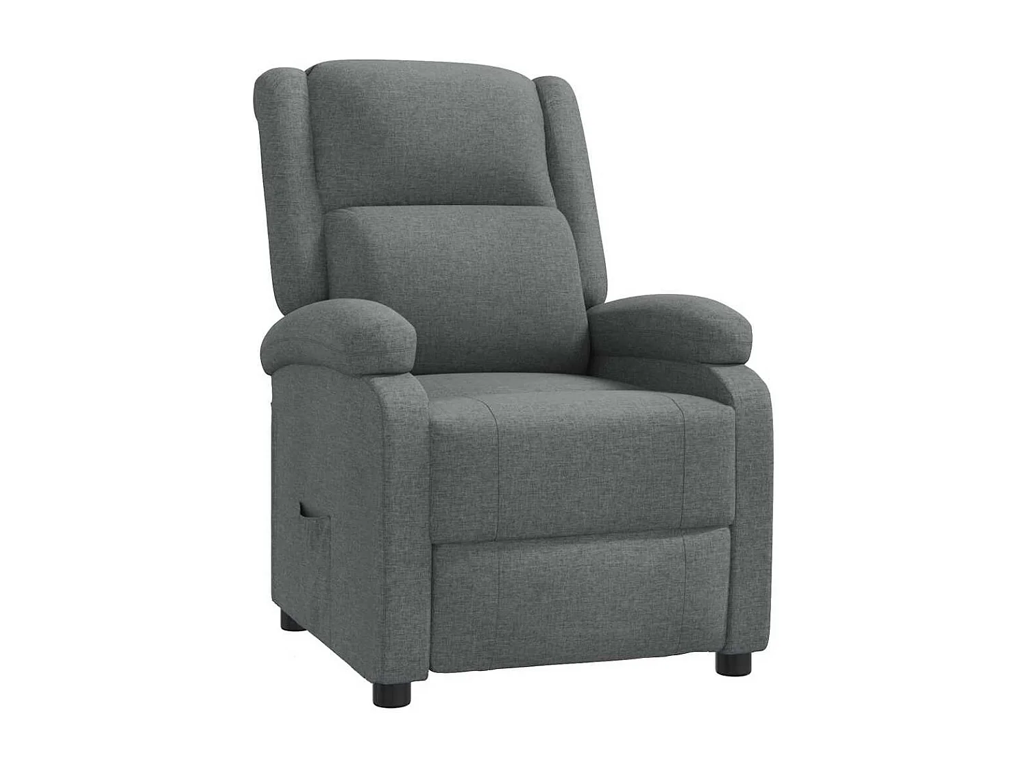 Fauteuil relax TV rembourrage tissu grise 70 x 93 x 98 cm DEC027940