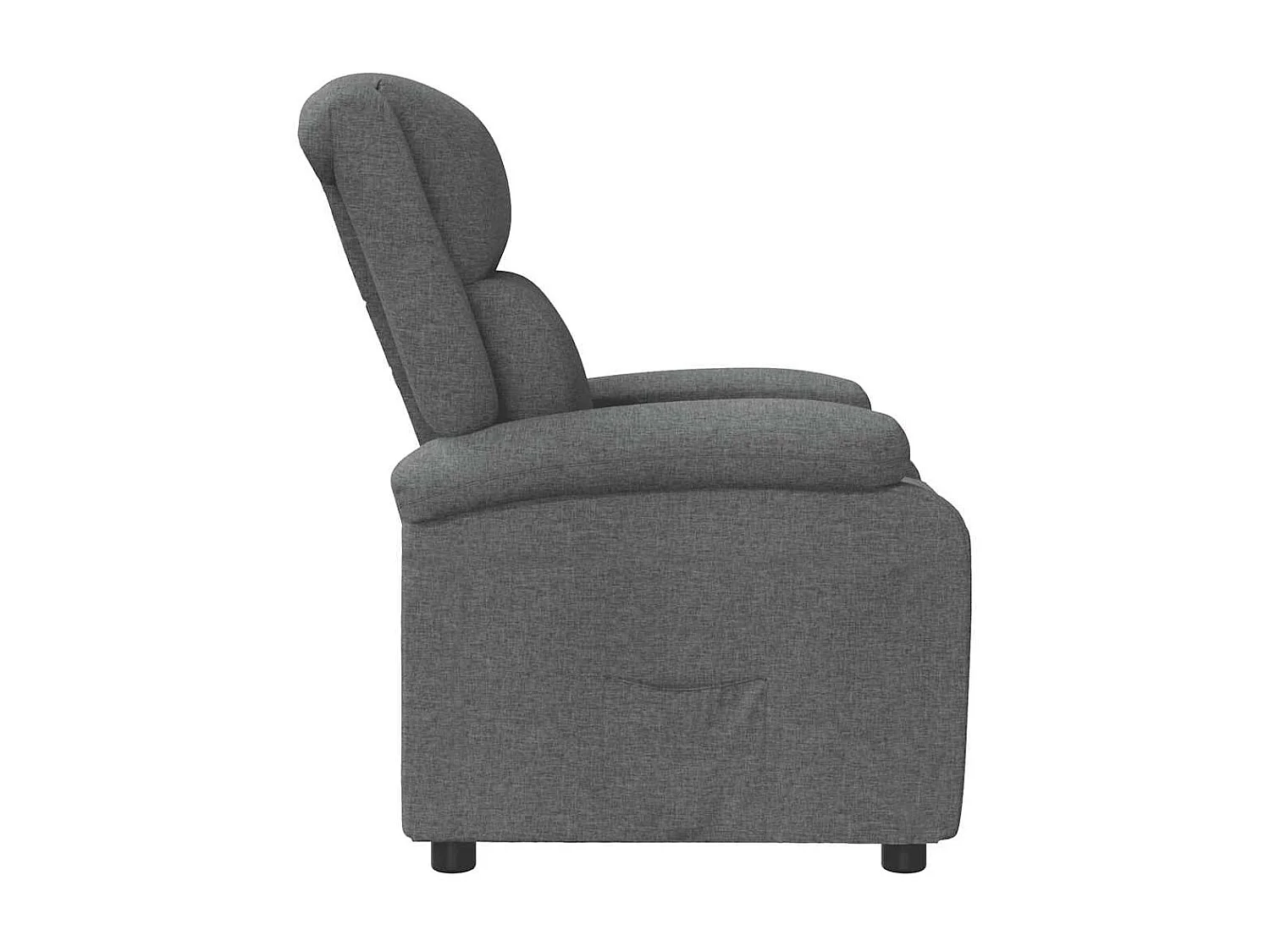 Fauteuil relax TV rembourrage tissu grise 70 x 93 x 98 cm DEC027940