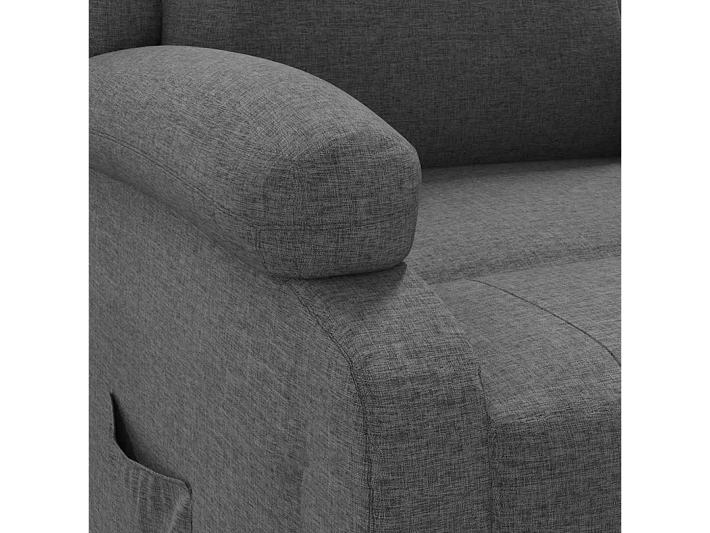 Fauteuil relax TV rembourrage tissu grise 70 x 93 x 98 cm DEC027940
