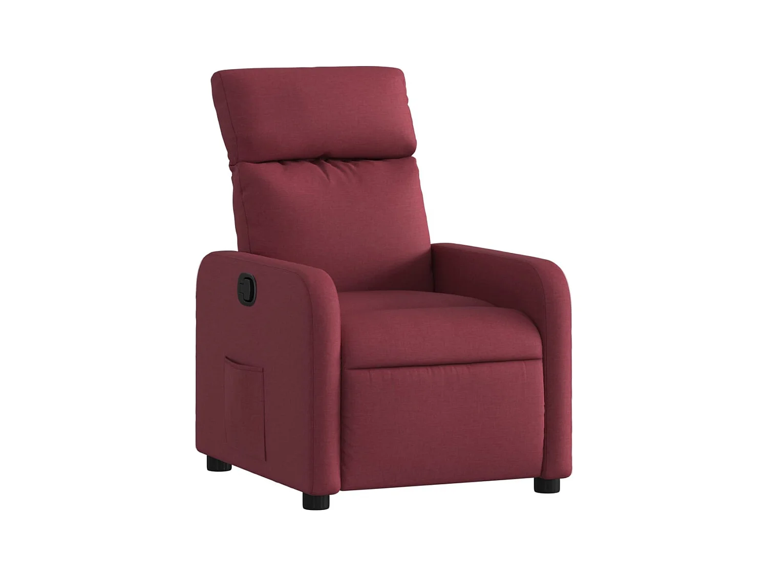 Fauteuil relax TV rembourrage tissu bordeaux 66 x 89.5 x 95.5 cm DEC028151