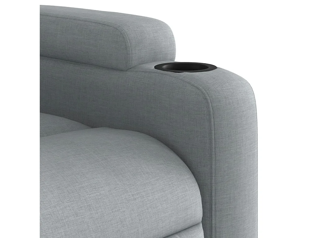 Fauteuil relax TV rembourrage tissu grise 74 x 88 x 97 cm DEC027895