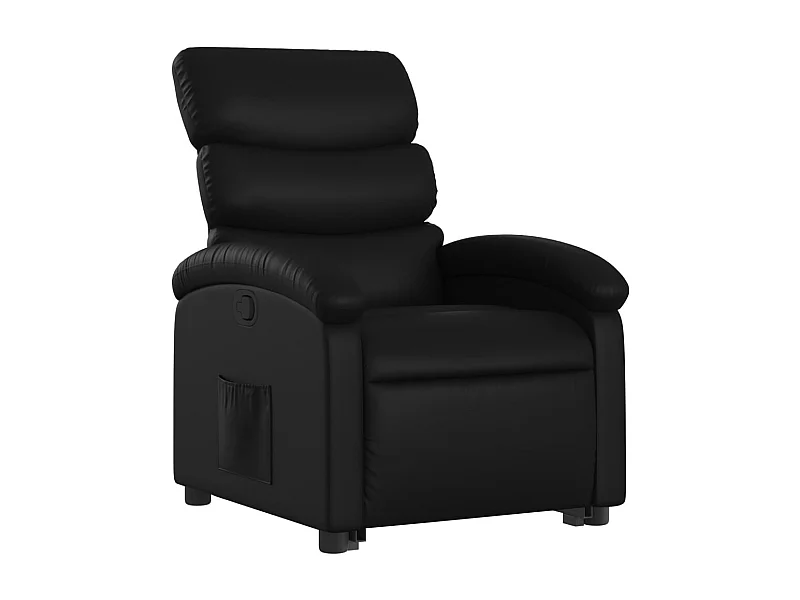 Fauteuil relax TV rembourrage PVC noire 70 x 92 x 99.5 cm DEC028082