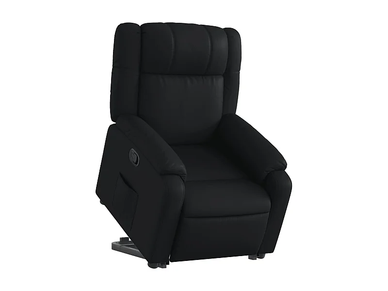 Fauteuil relax TV rembourrage PVC noire 77 x 95 x 99 cm DEC028076