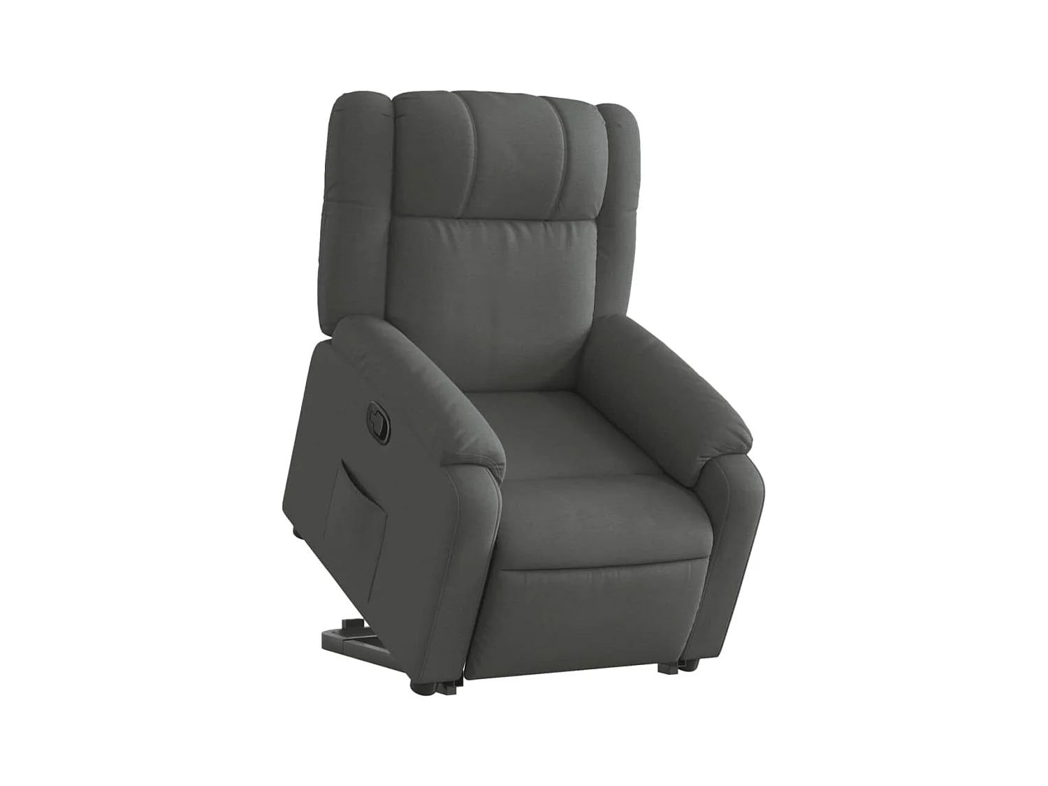 Fauteuil relax TV rembourrage tissu grise 77 x 95 x 99 cm DEC027932