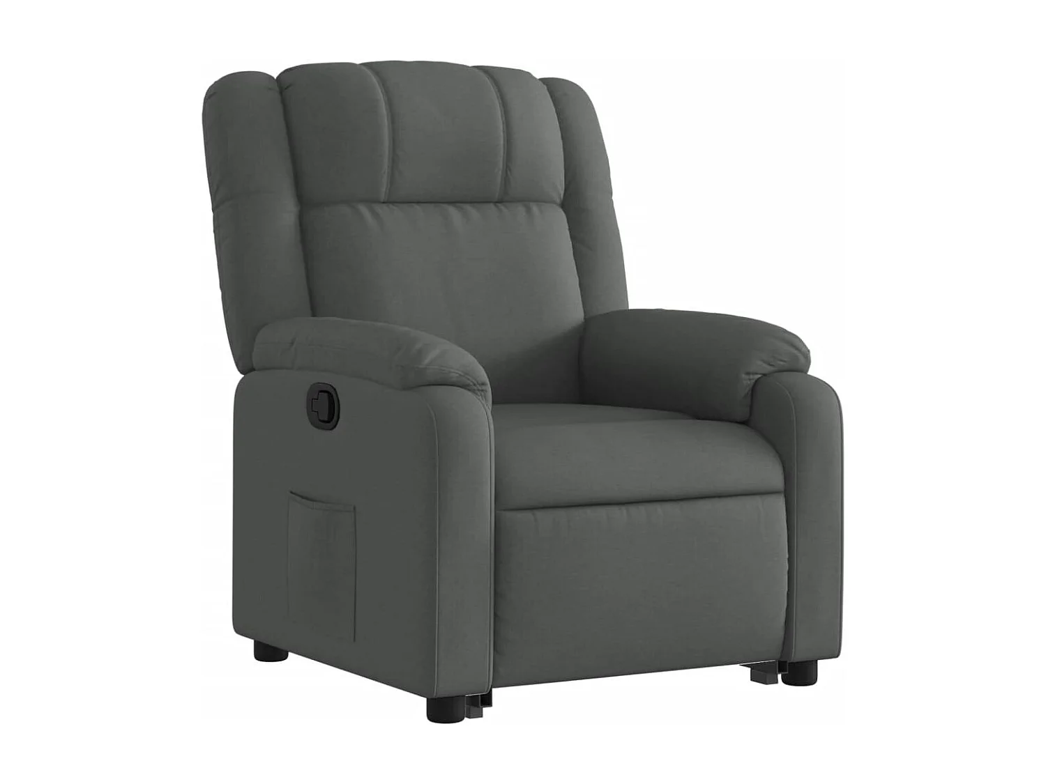 Fauteuil relax TV rembourrage tissu grise 77 x 95 x 99 cm DEC027932