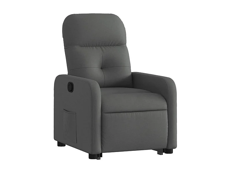 Fauteuil relax TV rembourrage tissu grise 66 x 89 x 96 cm DEC027960