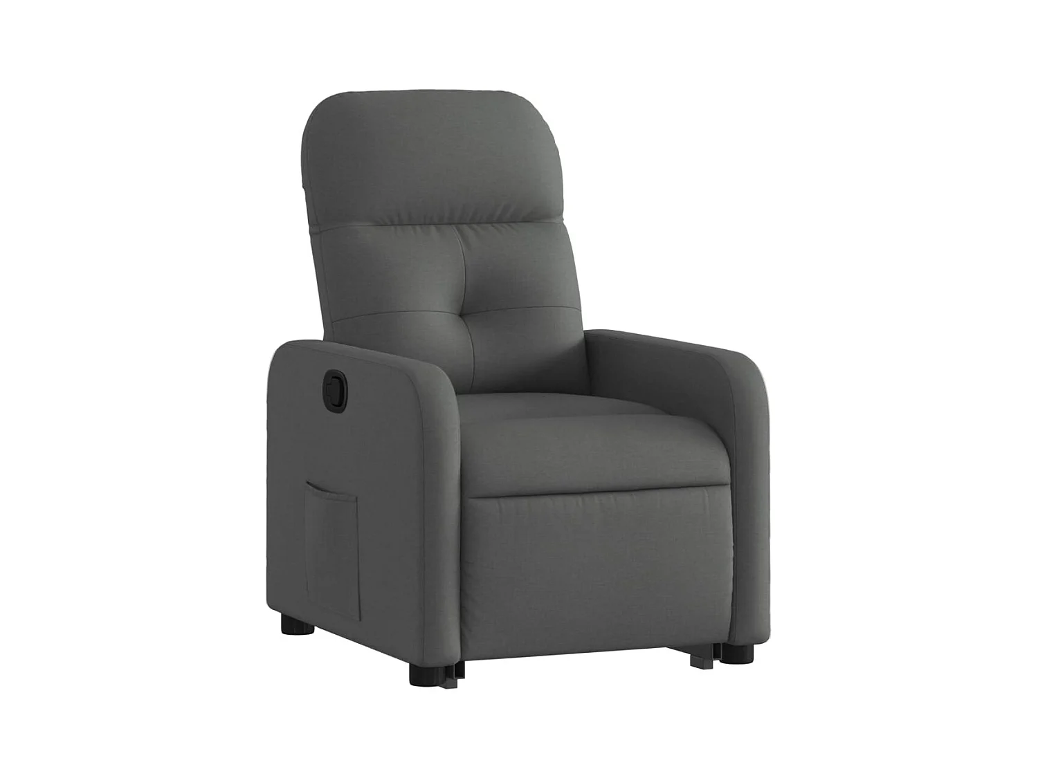 Fauteuil relax TV rembourrage tissu grise 66 x 89 x 96 cm DEC027960