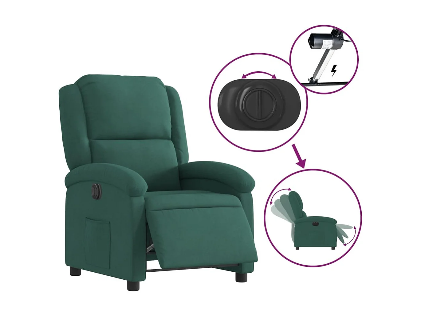 Fauteuil relax TV fonction 71 x 86.5 x 99.5 cm DEC028611