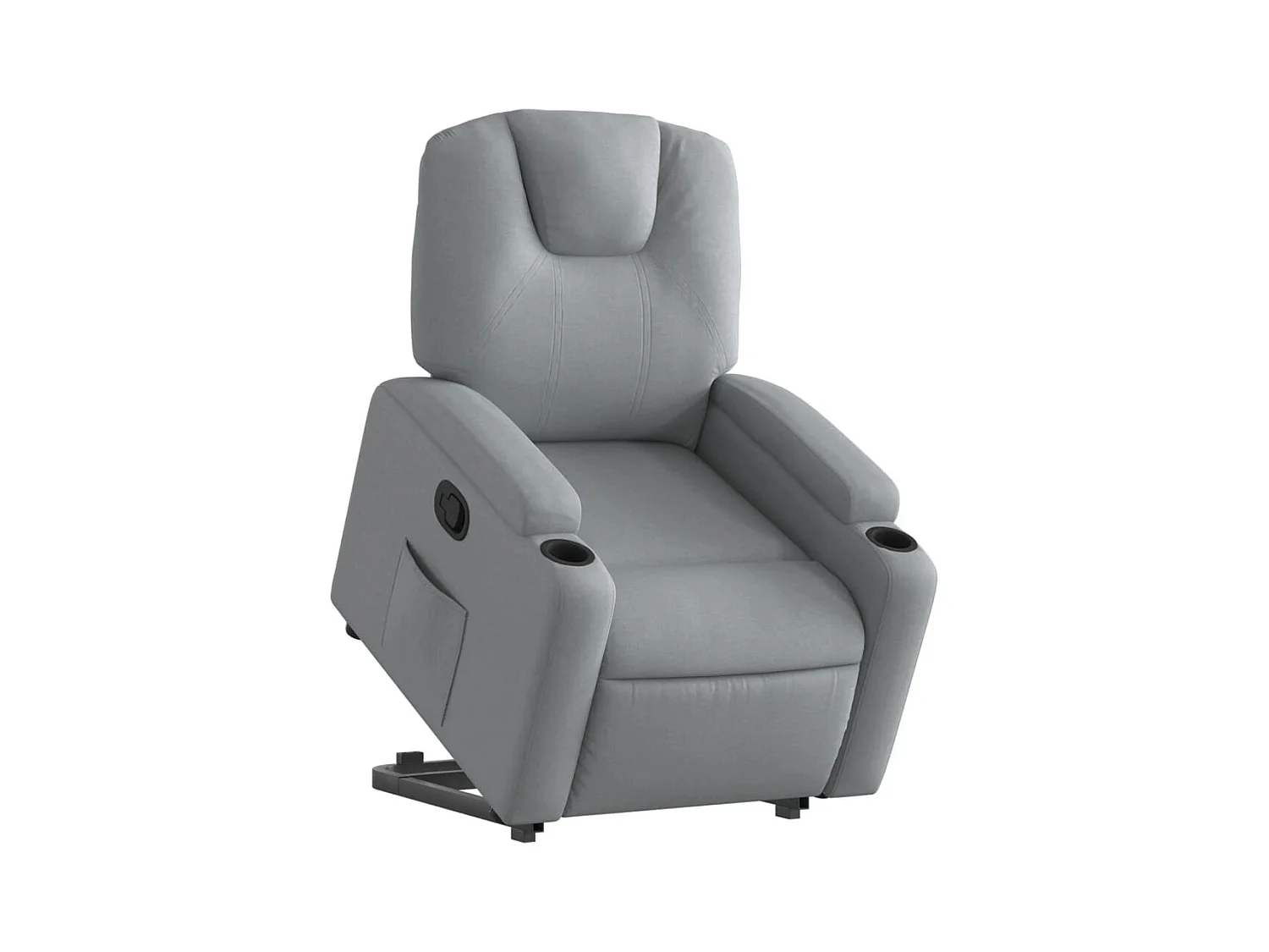 Fauteuil relax TV rembourrage tissu grise 74 x 88 x 97 cm DEC027889