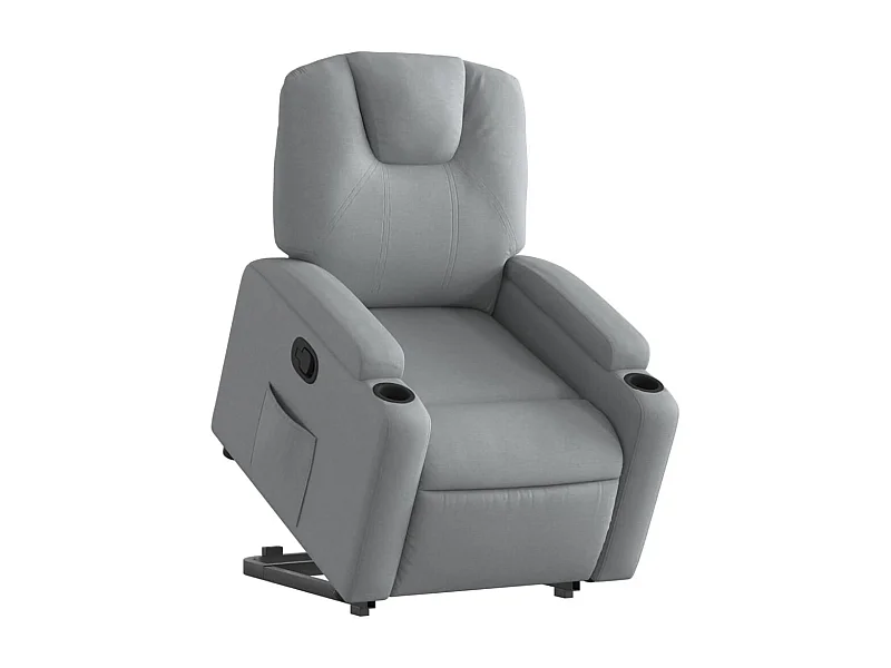 Fauteuil relax TV rembourrage tissu grise 74 x 88 x 97 cm DEC027889