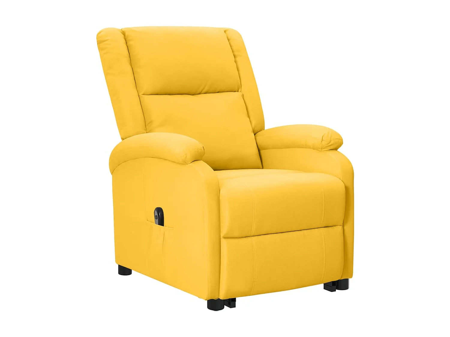 Fauteuil lounge design et tissu jaune 70 x 90.5 x 98.5 cm DEC028628