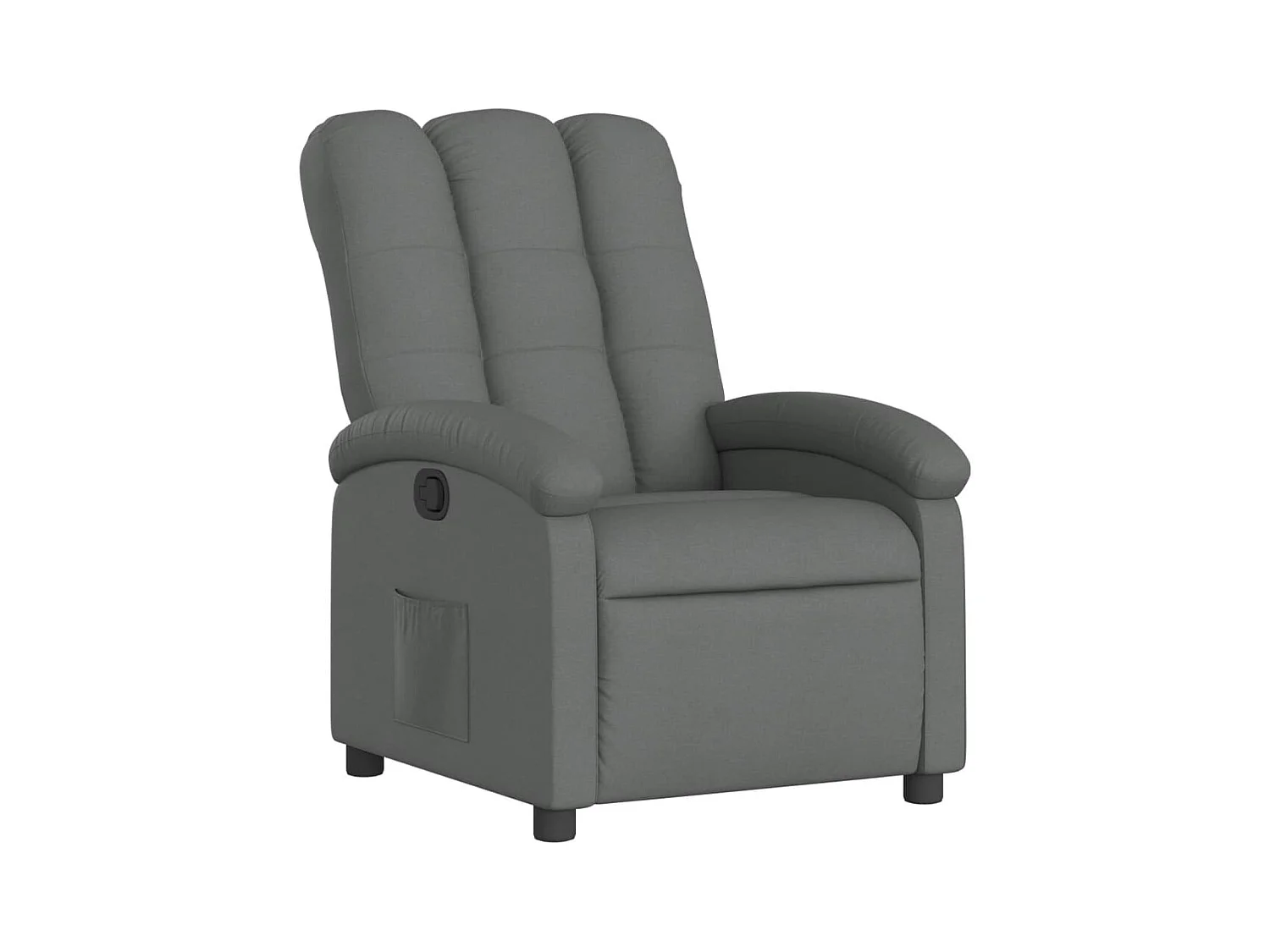 Fauteuil relax TV rembourrage tissu grise 70 x 93 x 101 cm DEC027949