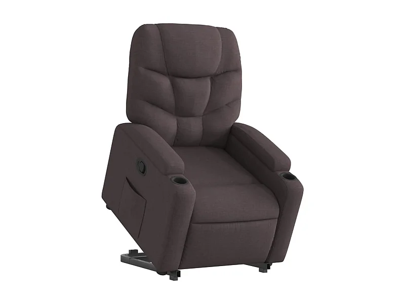 Fauteuil relax TV rembourrage tissu marron 74 x 89 x 100 cm DEC028011
