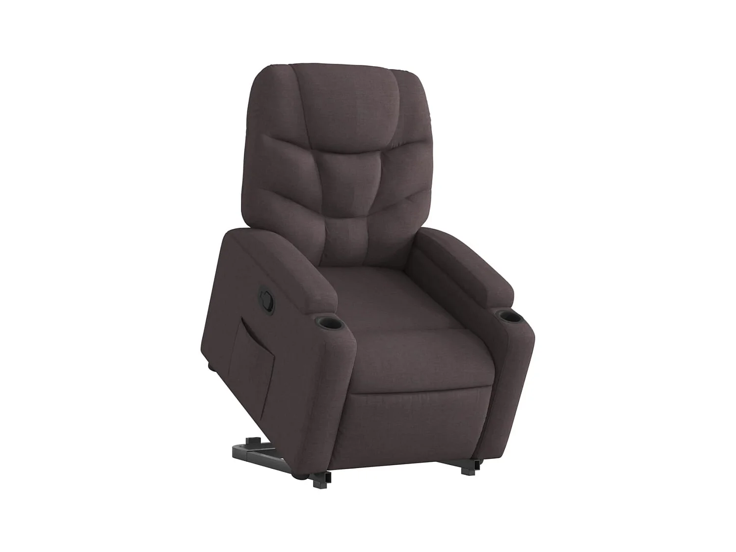 Fauteuil relax TV rembourrage tissu marron 74 x 89 x 100 cm DEC028011