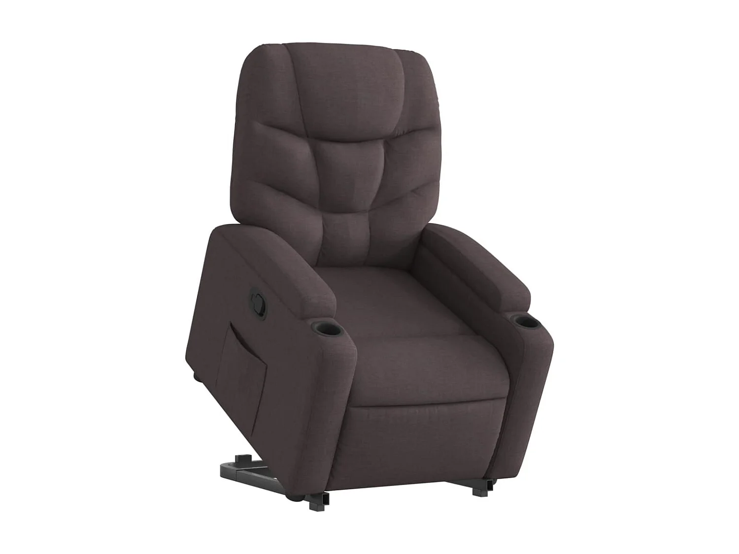 Fauteuil relax TV rembourrage tissu marron 74 x 89 x 100 cm DEC028011