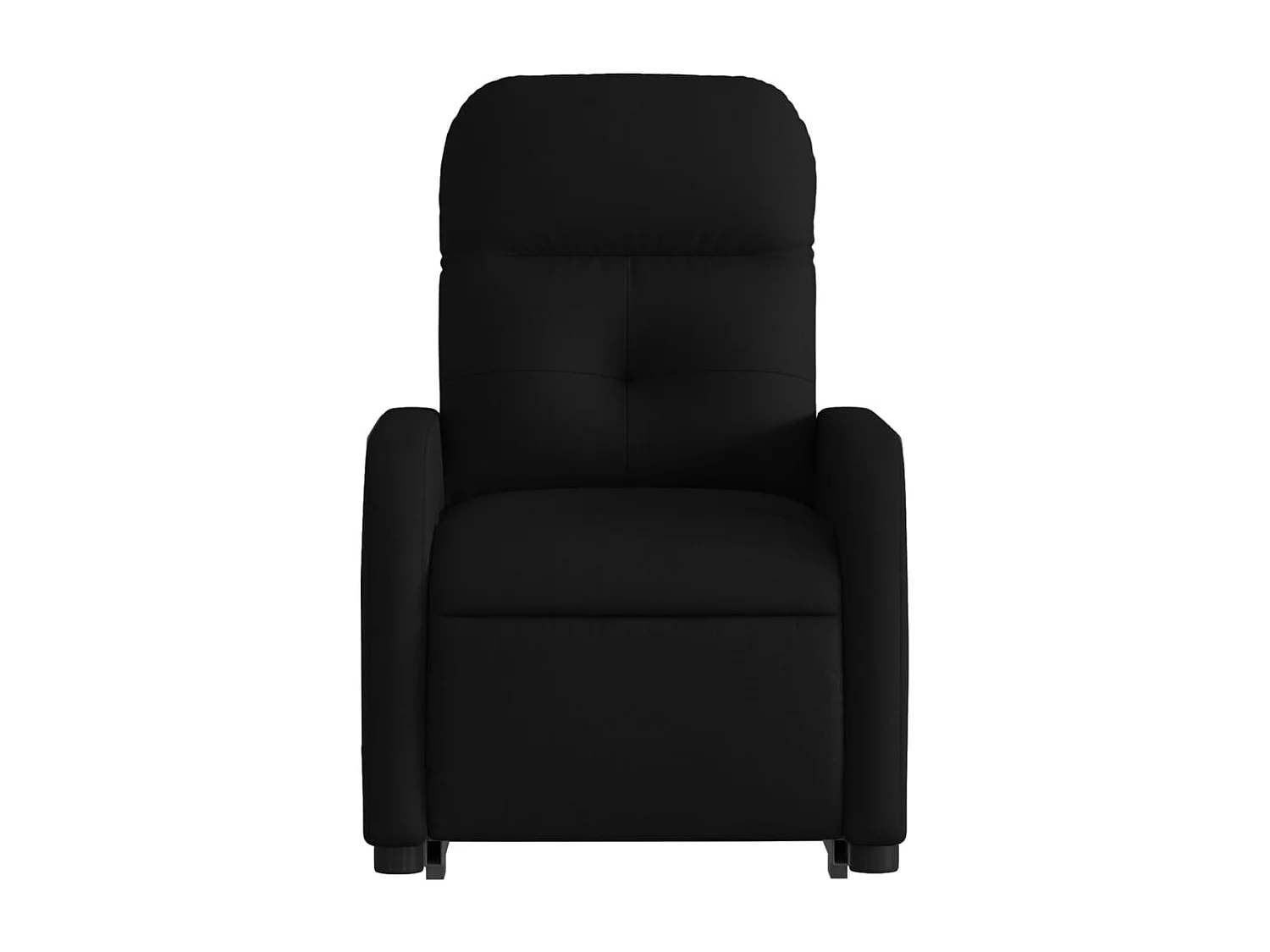 Fauteuil relax TV rembourrage tissu noire 66 x 89 x 96 cm DEC028115