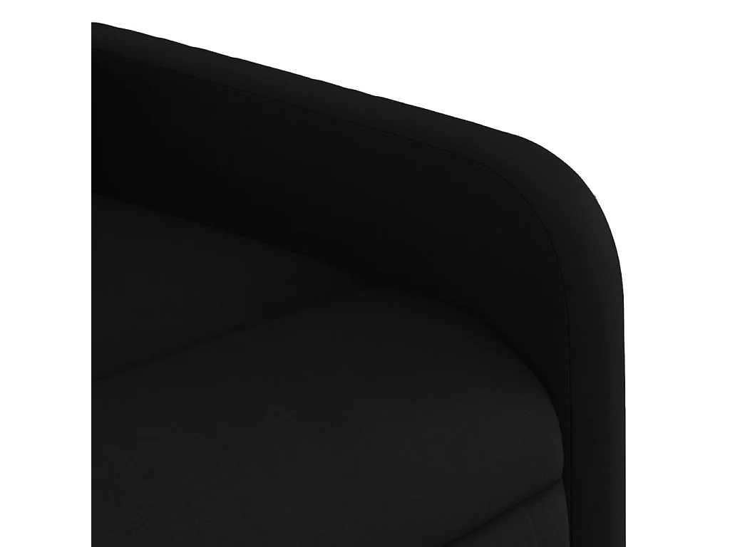 Fauteuil relax TV rembourrage tissu noire 66 x 89 x 96 cm DEC028115