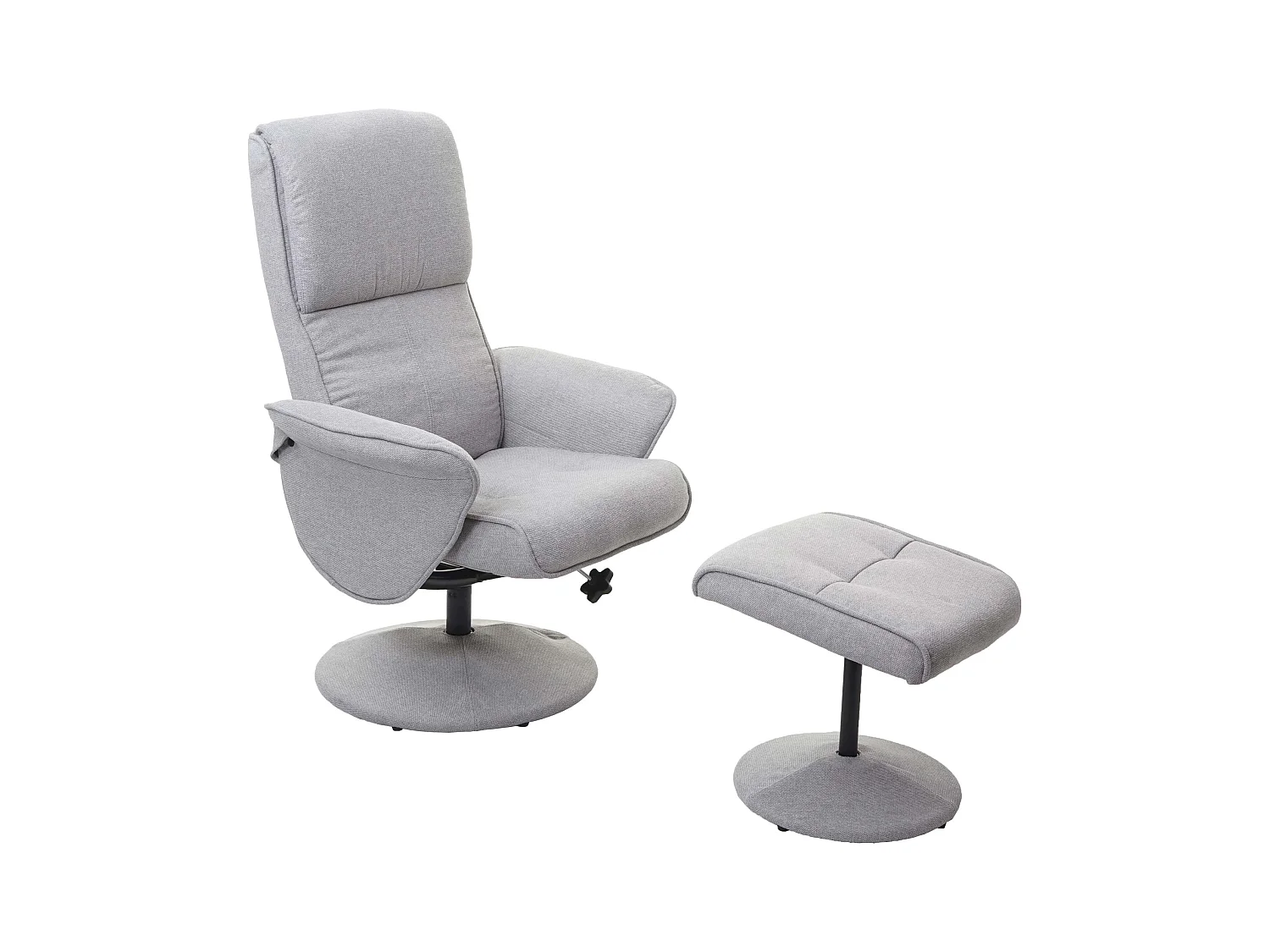 Fauteuil de relaxation TV tissu grise 75 x 59 x 114 cm 04_0003104
