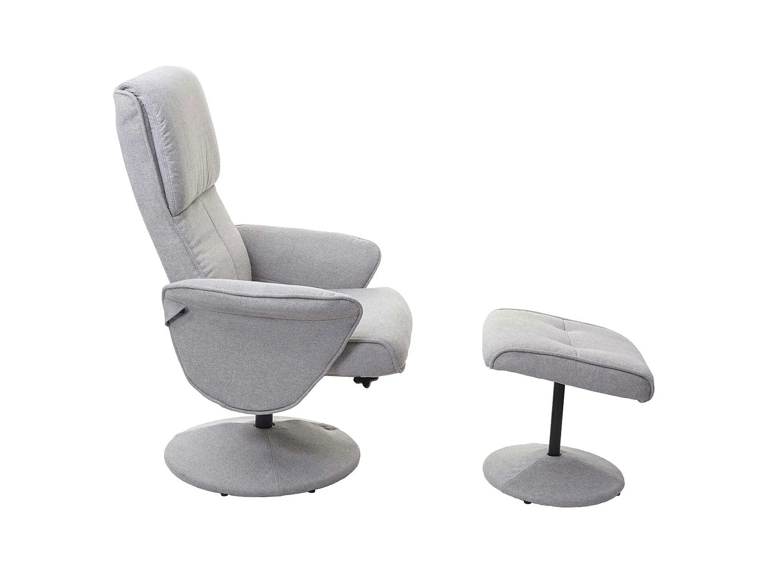 Fauteuil de relaxation TV tissu grise 75 x 59 x 114 cm 04_0003104
