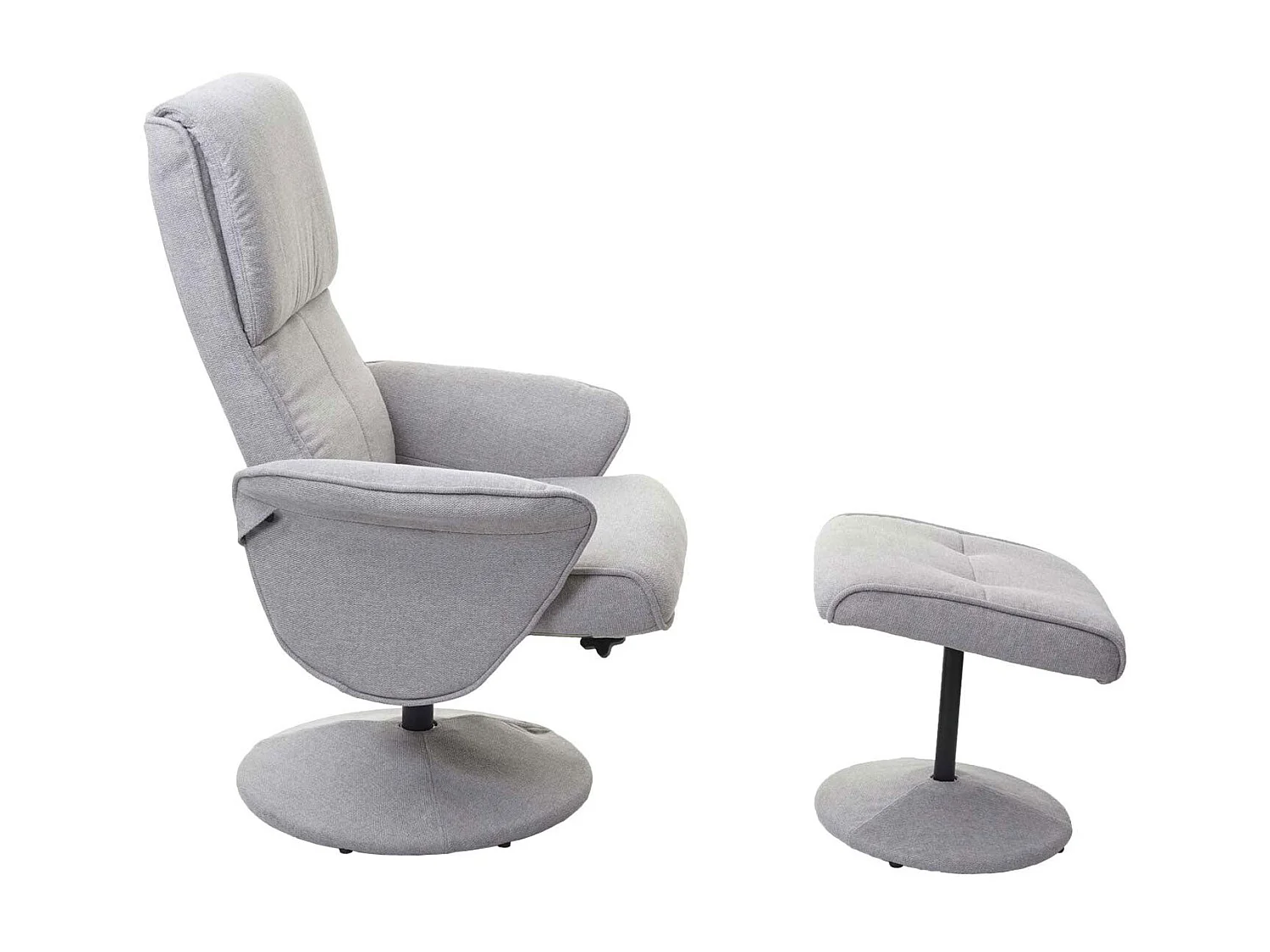 Fauteuil de relaxation TV tissu grise 75 x 59 x 114 cm 04_0003104