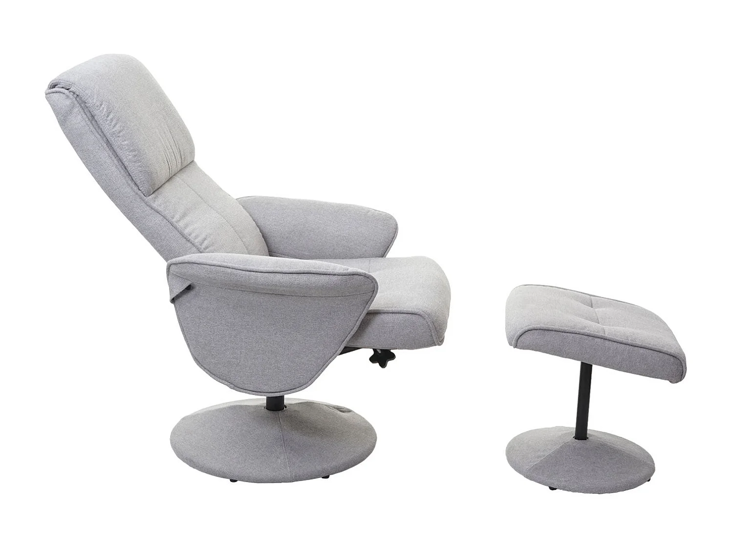 Fauteuil de relaxation TV tissu grise 75 x 59 x 114 cm 04_0003104