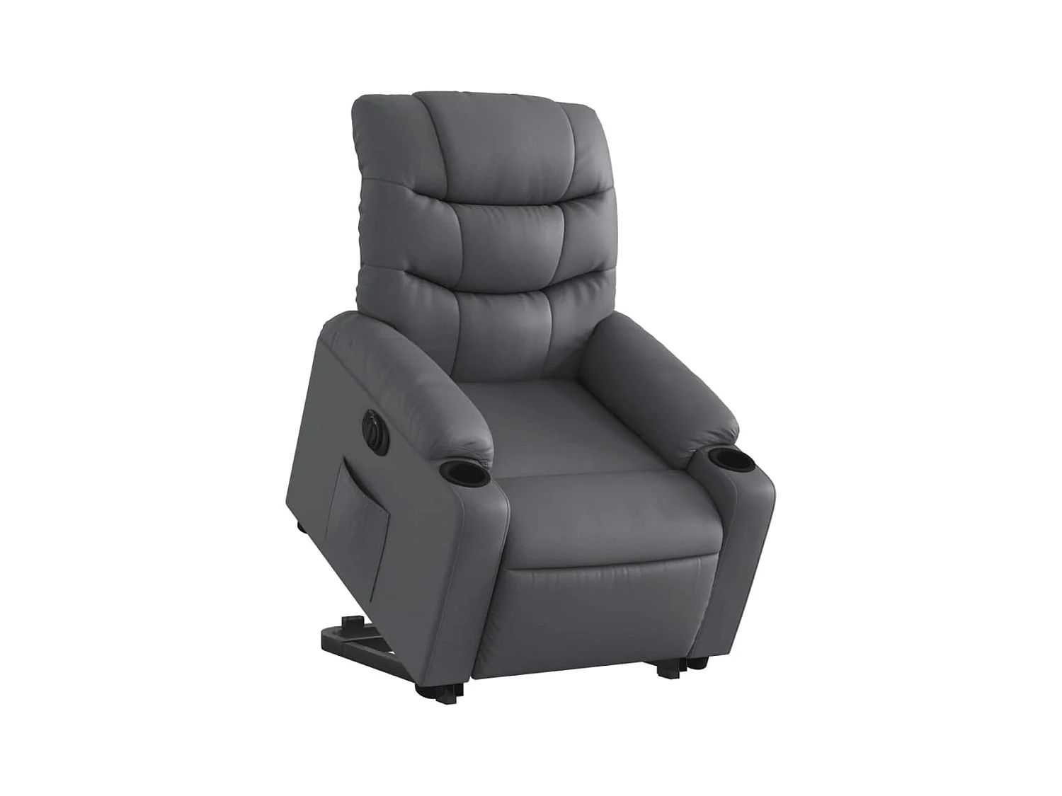 Fauteuil relax TV fonction PVC grise 75.5 x 93 x 99.5 cm DEC028379