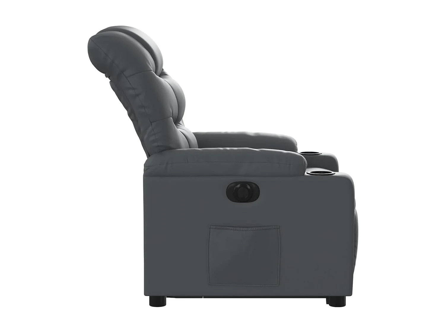 Fauteuil relax TV fonction PVC grise 75.5 x 93 x 99.5 cm DEC028379