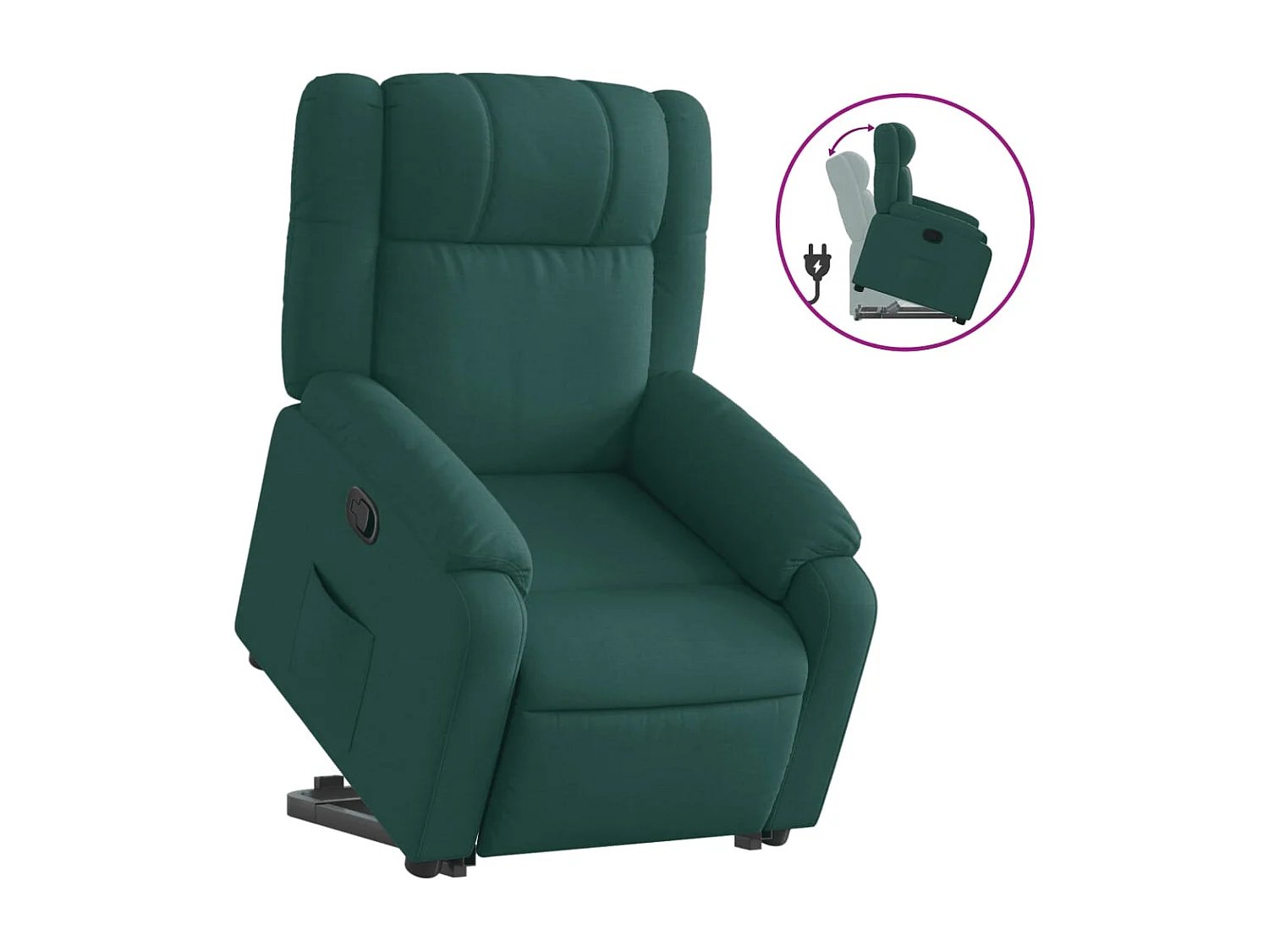 Fauteuil relax TV rembourrage tissu 77 x 95 x 99 cm DEC028212