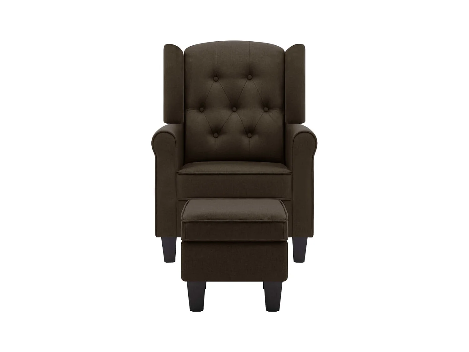 Fauteuil lounge design moderne tissu marron 68 x 78 x 94 cm DEC026839