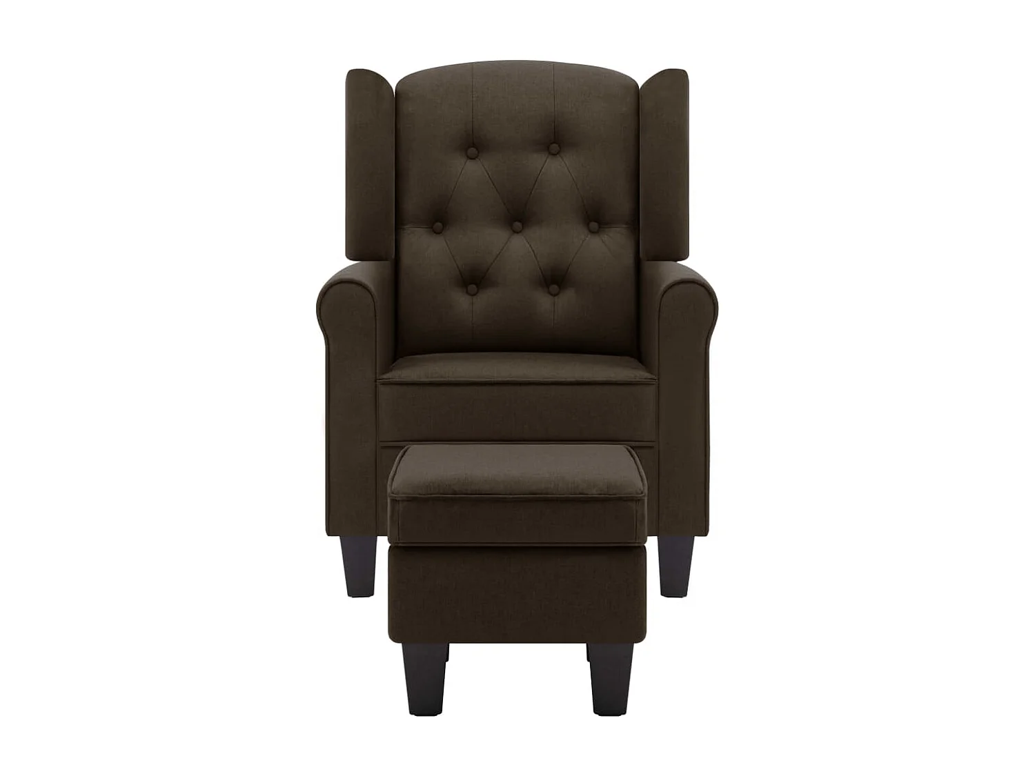 Fauteuil lounge design moderne tissu marron 68 x 78 x 94 cm DEC026839