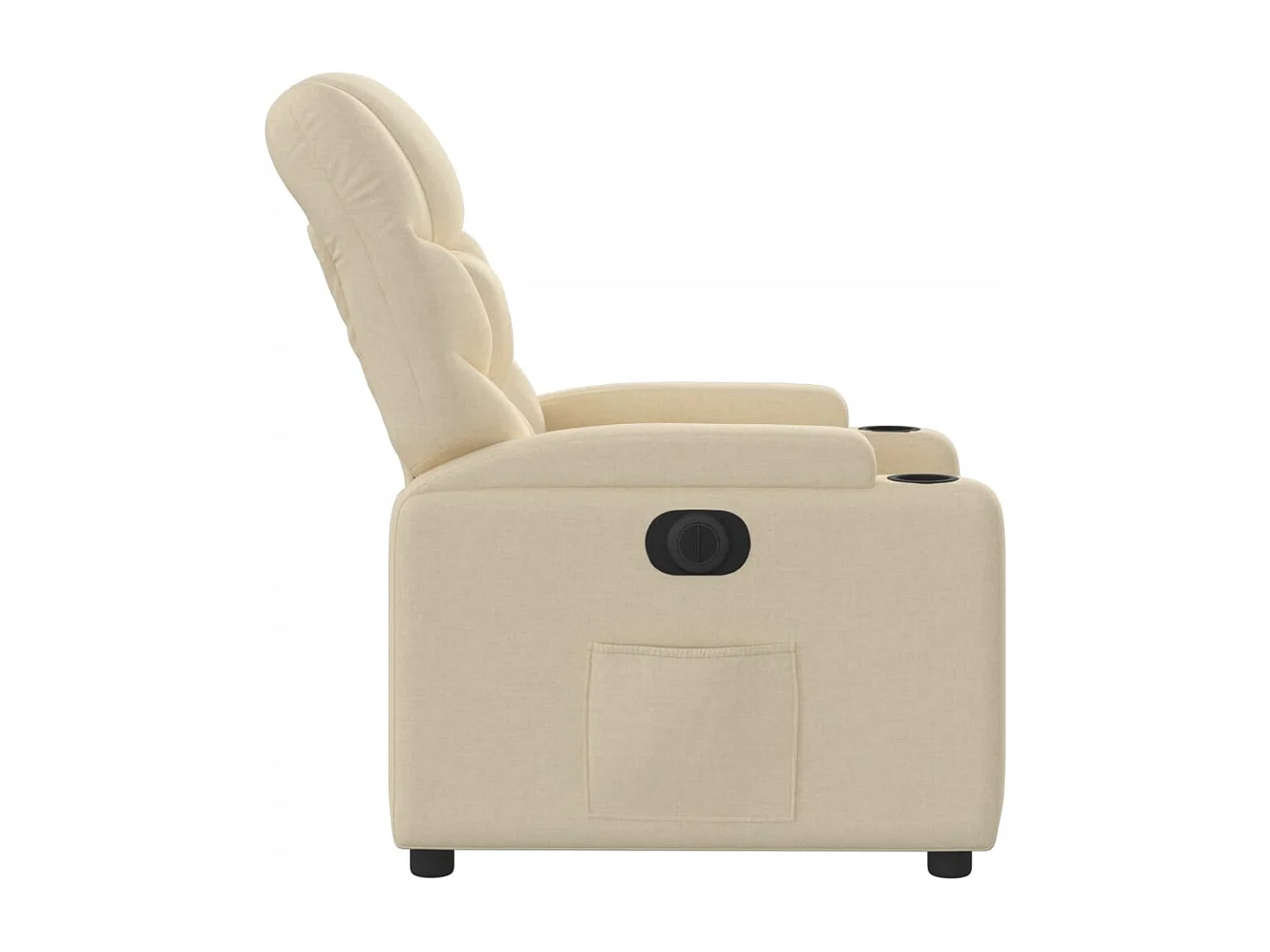 Fauteuil relax TV fonction tissu crème 74 x 89 x 100 cm DEC028274